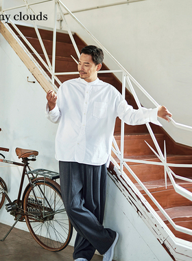 桑妮库拉/Sunny clouds 白色落肩宽松衬衫外套百搭上衣