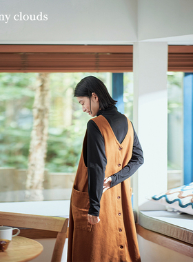 秋季新品 桑妮库拉/Sunny clouds 女式棉混亲肤微弹高领衫（黑）