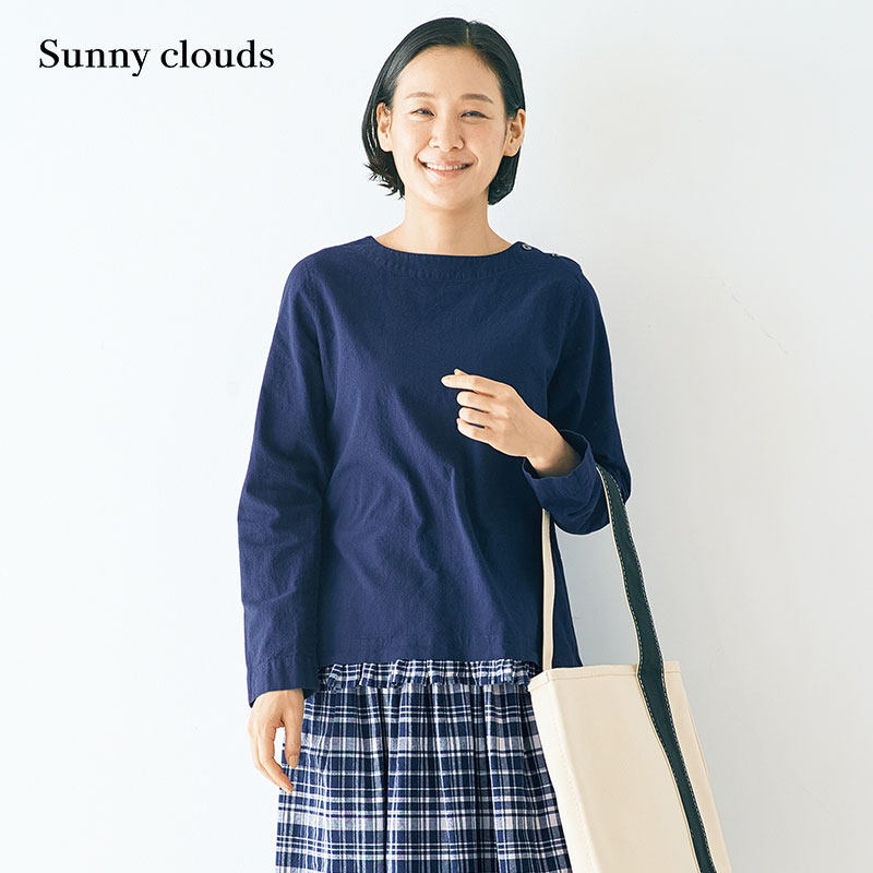 Sunnyclouds女式纯棉拼接罩衫