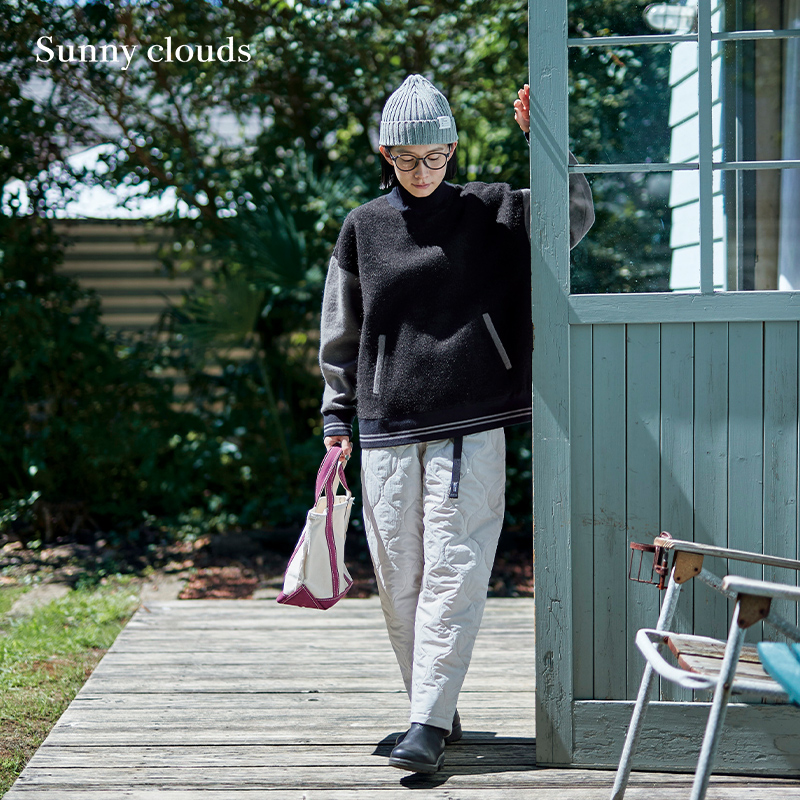 女式秋冬缩绒感罗纹高领卫衣