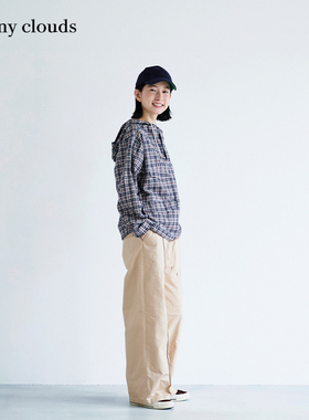 秋季新品 桑妮库拉Sunny clouds 女式纯棉宽松直筒裤模特联名款