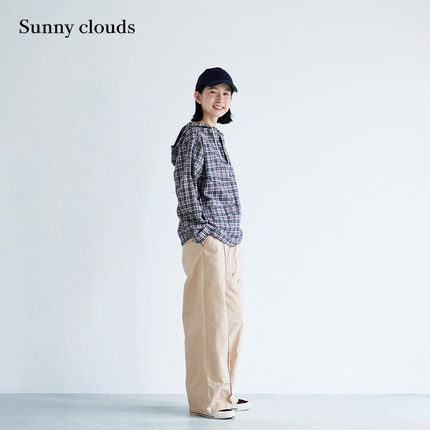 秋季新品 桑妮库拉Sunny clouds 女式纯棉宽松直筒裤模特联名款