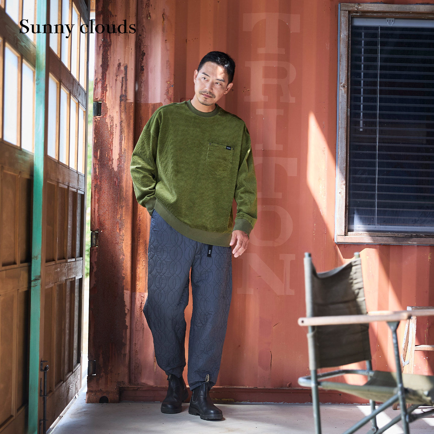 男式绗缝夹棉气球裤保暖冬季长裤