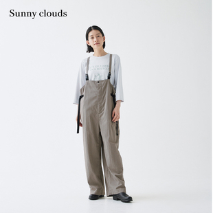 可调节长裤 clouds棉混宽松背带裤 百搭女 Sunny 桑妮库拉