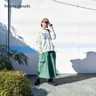 Sunny 军绿 clouds女式 风裙裤 棉麻山系工装 桑妮库拉