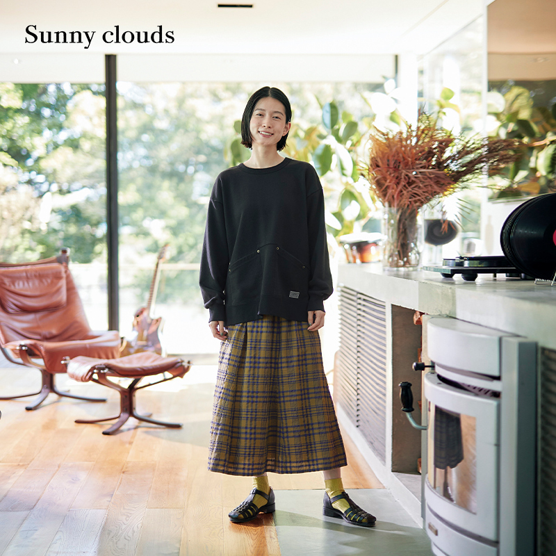 宽松黑色套头上衣设计感双口袋