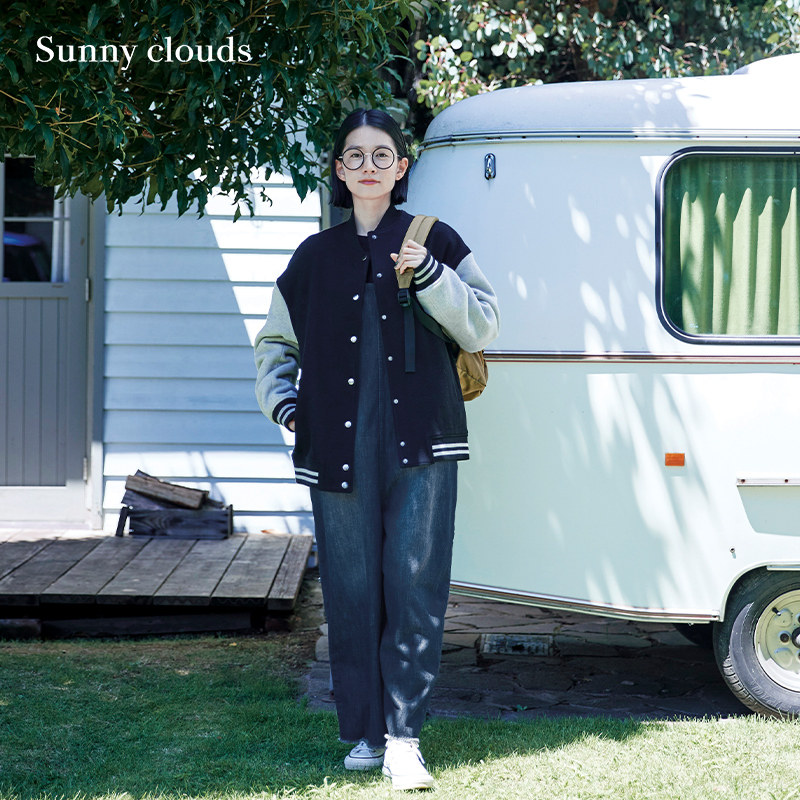 桑妮库拉/Sunny clouds女士毛混缩绒棒球夹克风外套秋冬,女装/女士精品,派克服,淘宝优惠券,粉丝福利购,淘宝优惠卷