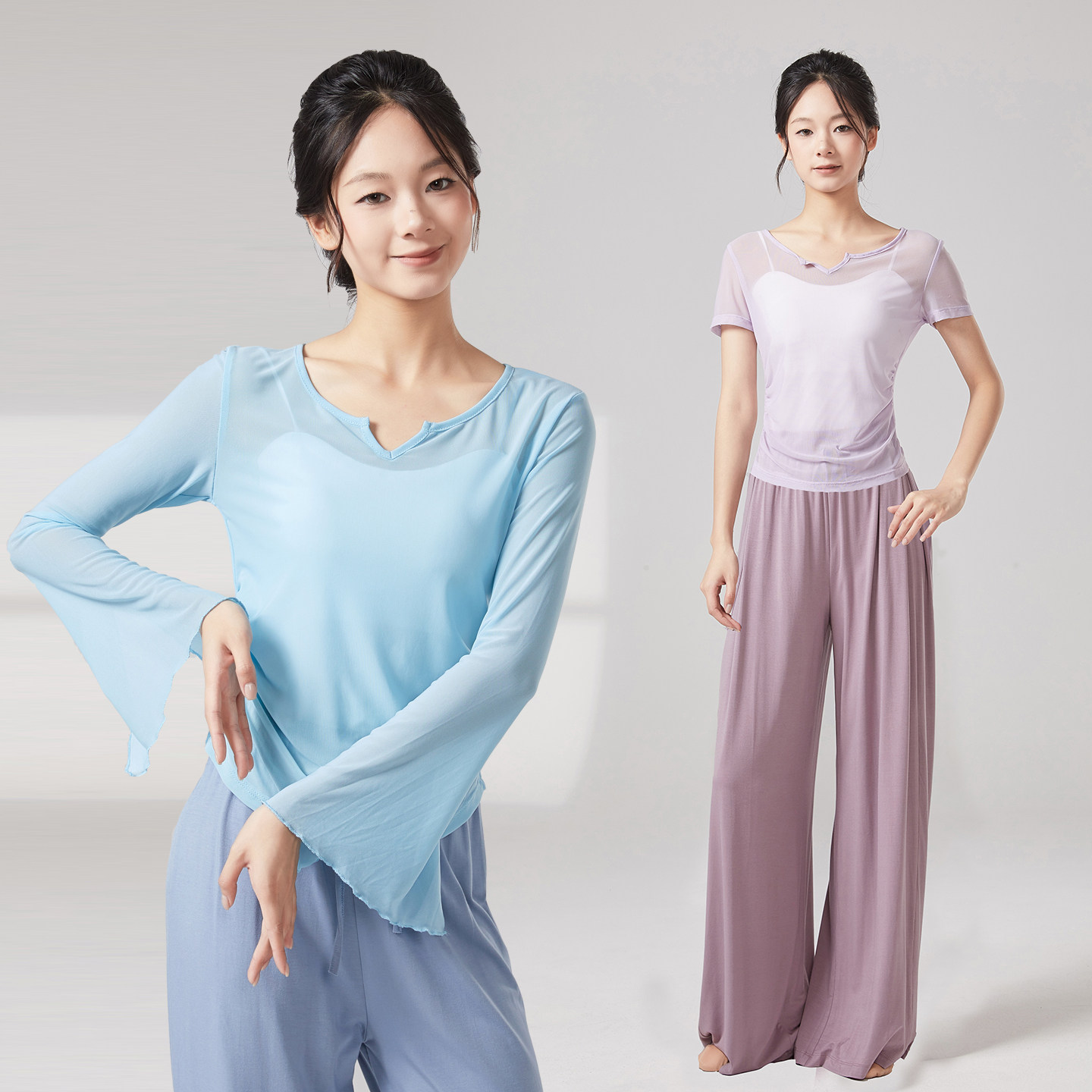 舞蹈服女两件套装纱衣中国古典舞
