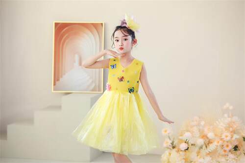 儿童环保服装幼儿园亲子走秀裙子手工创意塑料袋女童时装秀表演服