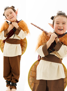 儿童节走秀游行可爱的申小豹全套服装万圣节派对cos亲子演出服装