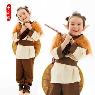 儿童节走秀游行可爱的申小豹全套服装万圣节派对cos亲子演出服装