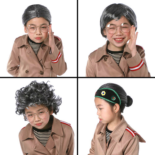 老年假发成人儿童两个尺码