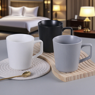 简约酒店宾馆陶瓷马克杯牛奶杯早餐杯咖啡杯情侣高颜值水杯礼品杯