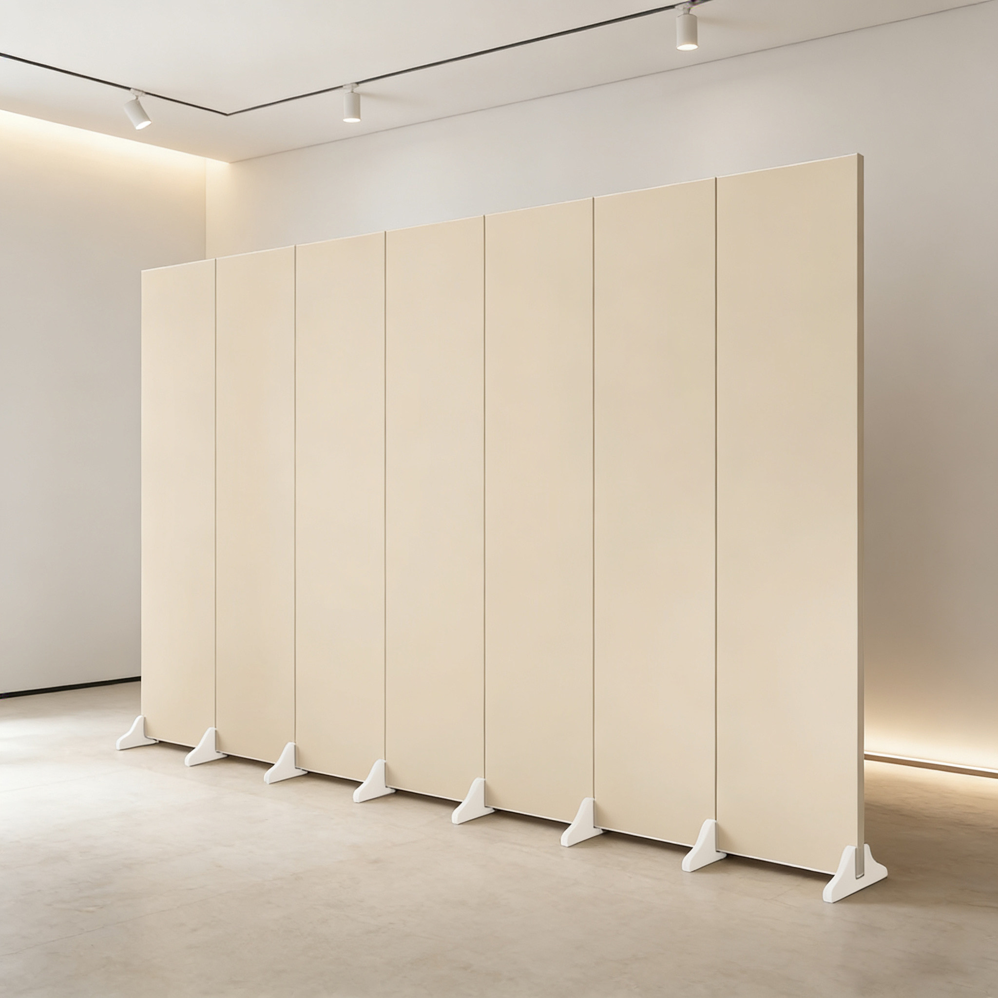 屏风隔断客厅简约现代折叠移动奶油风卧室家用办公室米色可定制