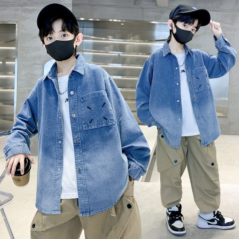 男童牛仔服外套春秋装2026新款