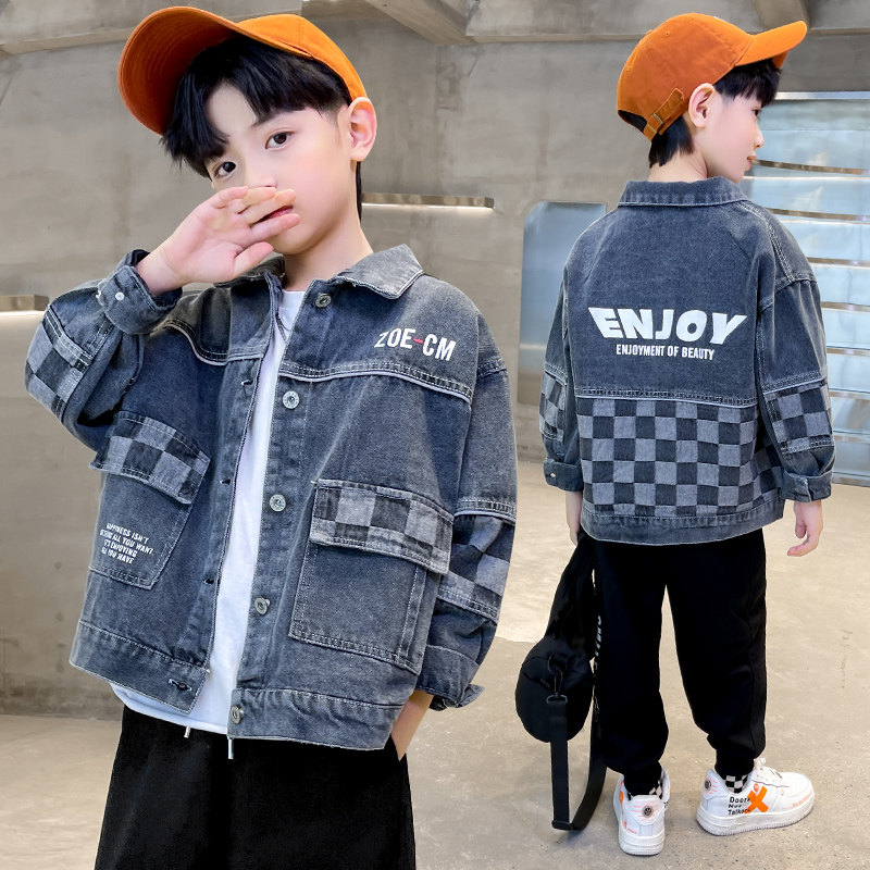 男童牛仔外套春秋款童装男孩潮酷帅气时髦2026新款薄款中大童秋装