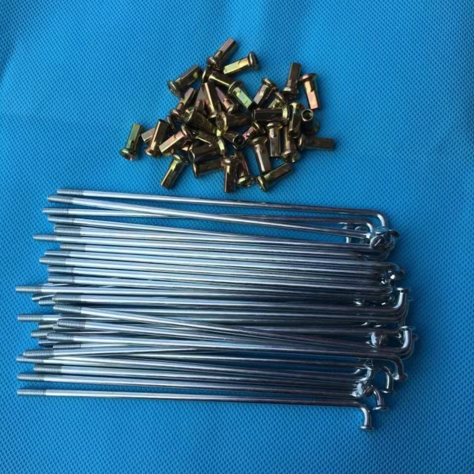 嘉陵70加粗钢线嘉陵JH70前后轮钢丝钢线轮圈辐条轮毂1.60X17钢条