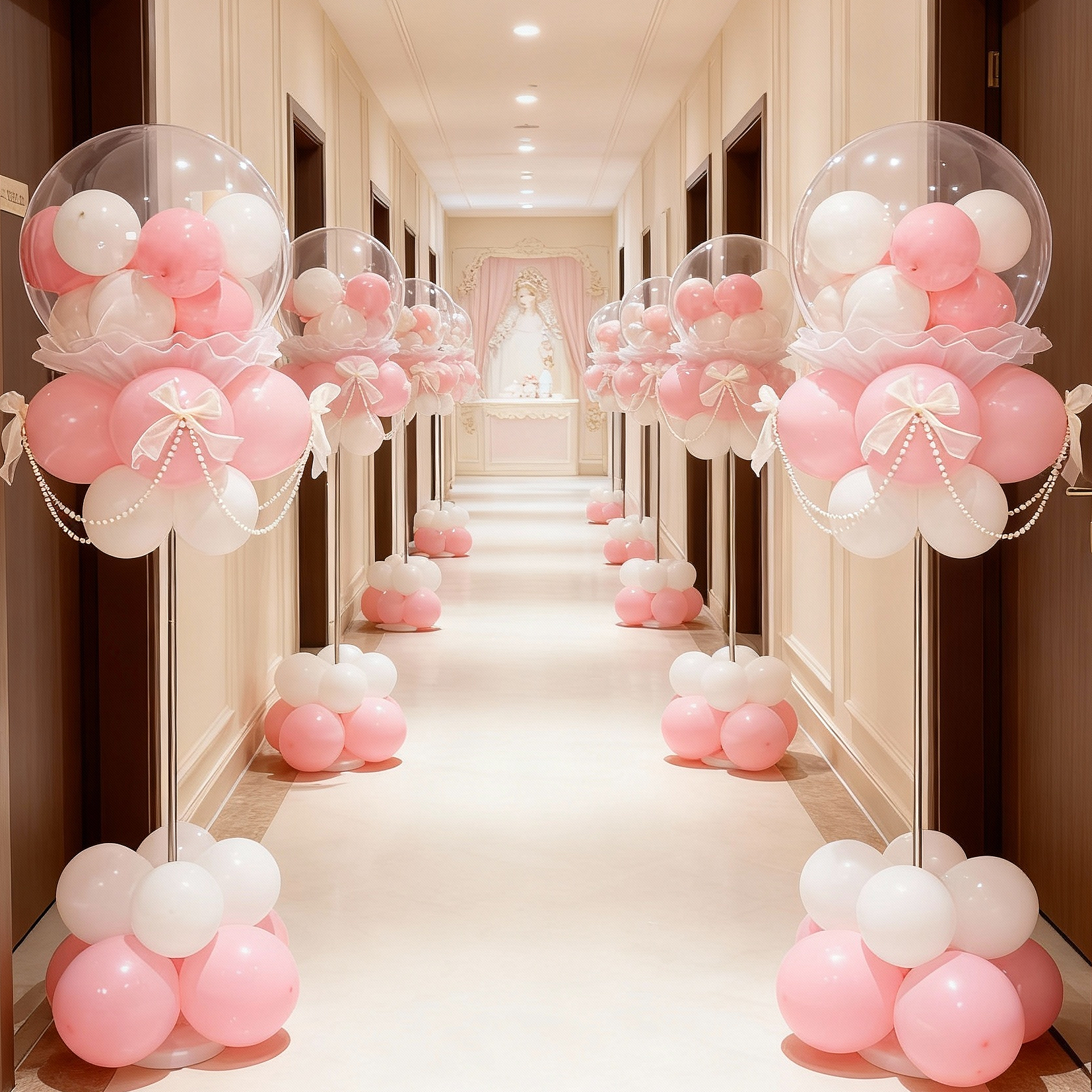 伸缩杆气球立柱装饰布置气球