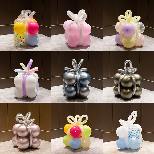 礼物盒子气球2套以内送打气筒