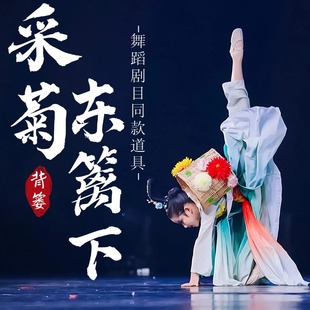 采菊东篱下背篓舞蹈原版古典舞艺考剧目竹编儿童跳舞专用演出道具