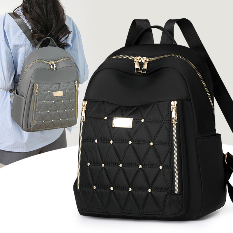 轻便双肩包女士牛津布2025新款时尚尼龙休闲外出旅游迷你小号背包