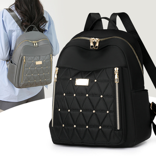 轻便双肩包女士牛津布2025新款时尚尼龙休闲外出旅游迷你小号背包