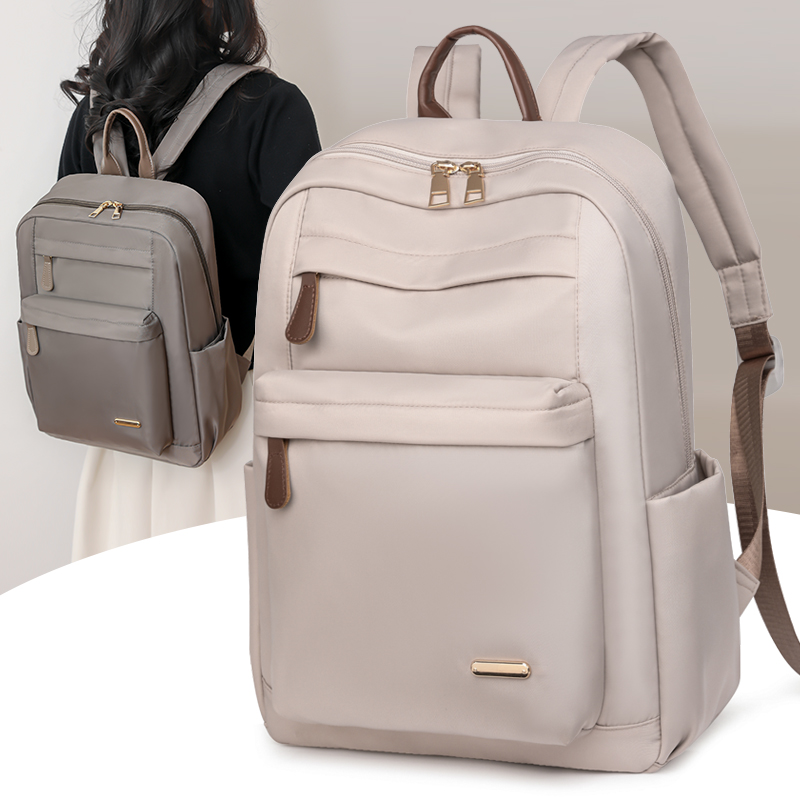双肩包女2024新款时尚简约大学生书包电脑包通勤轻便旅游旅行背包