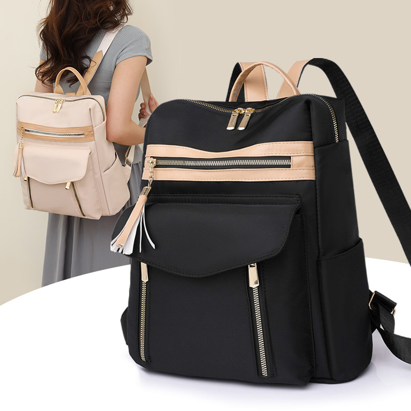 高级感双肩包女士2023新款牛津布大容量防盗运动背包时尚通勤旅行