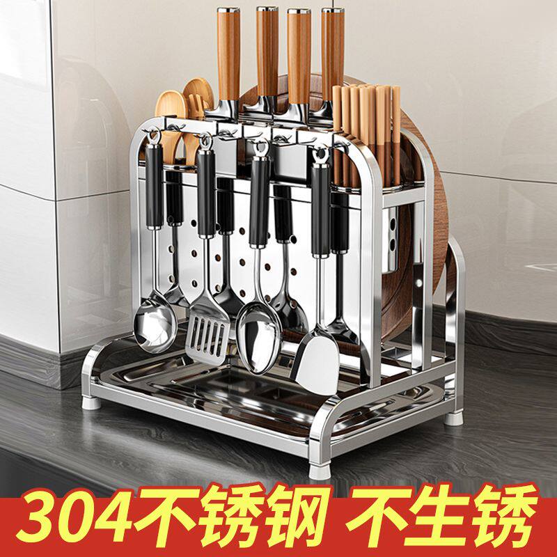 304不锈钢刀架置物架厨房图片