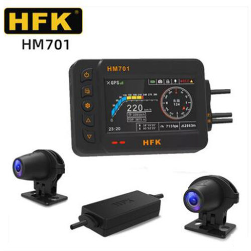 HFK HM602摩托车机车行车记录仪夜视高清摄像机防水前后双镜头701