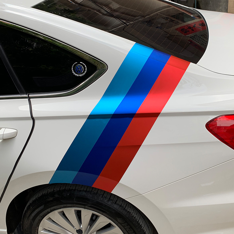 车身划痕刮痕遮挡引擎盖三色拉花改色贴纸个性创意机盖中网贴膜车