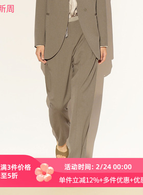 XG/雪歌26春款阔腿裤女宽松直筒长裤通勤百搭休闲裤XL102004A285