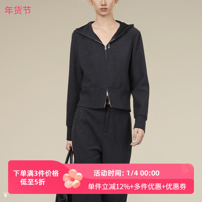 XG/雪歌2025年冬季新款休闲百搭连帽拉链卫衣女上衣XK401014A483,女装/女士精品,卫衣/绒衫,淘宝优惠券,粉丝福利购,淘宝优惠卷