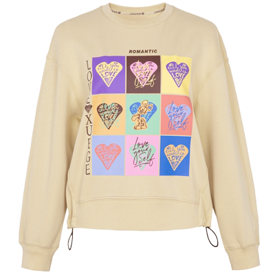 xg雪歌正品印花卫衣女套头2024春季新款休闲T恤上衣XJ101020A373