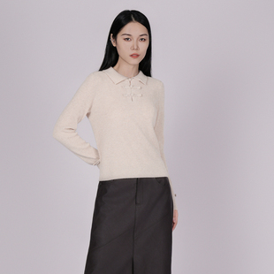 XG/雪歌2025年冬季新款淑女风针织衫女长袖毛衣上衣XK411089AE73