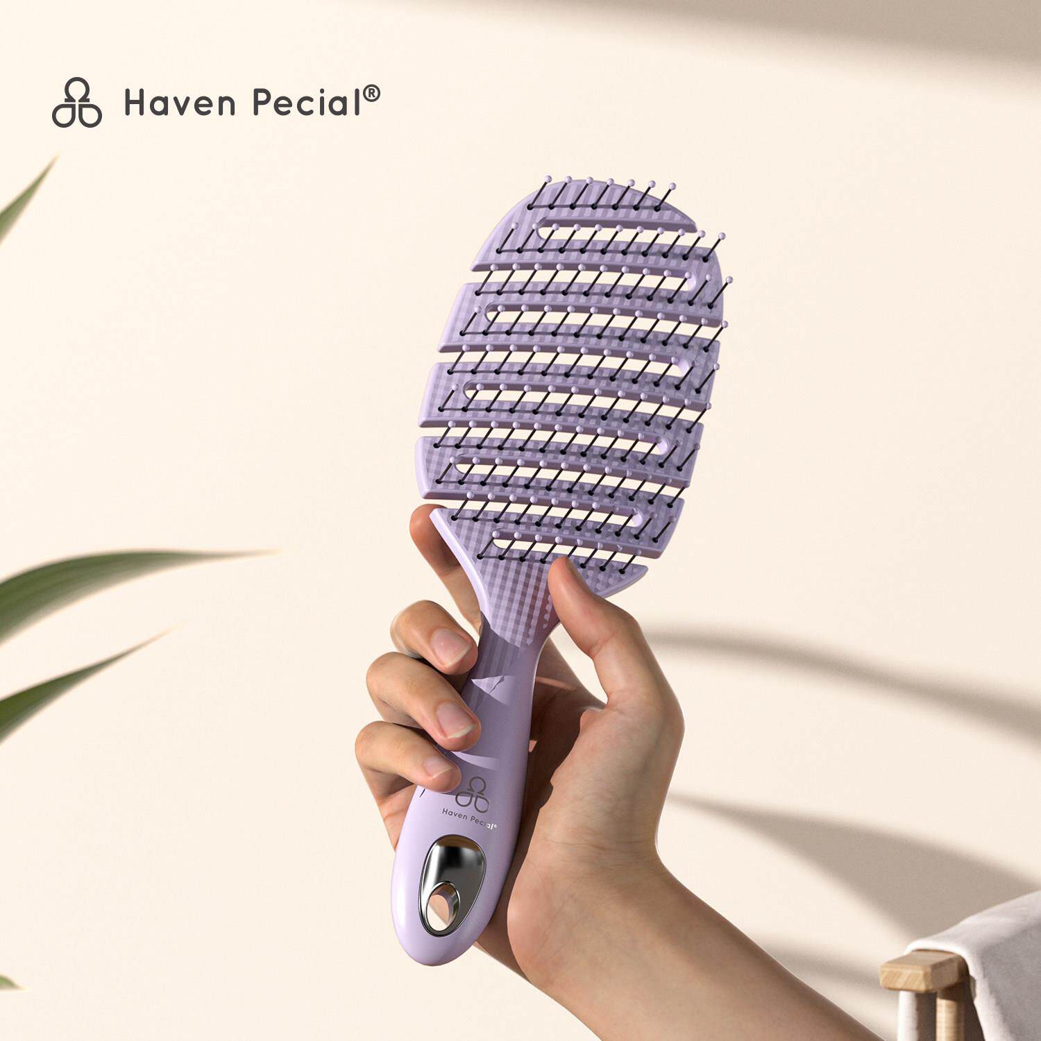 HavenPecial顺发梳子防打结减少掉发头部按摩排骨梳抗静电弧度梳