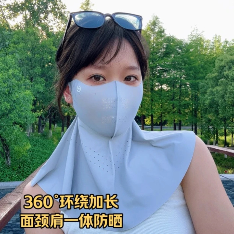 升级2.0加大版全方位无痕立体防晒口罩男女夏防紫外线透气面纱