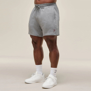 Gymshark鲨鱼灰色重工健身运动宽松短裤男夏季新款百搭休闲三分裤