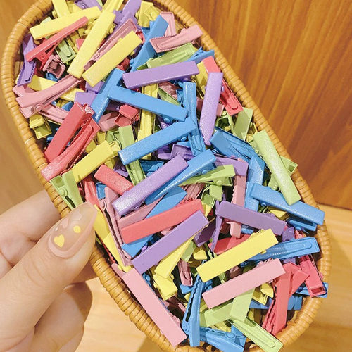【9.9米200个彩色小鸭嘴夹】3cm鸭嘴夹发夹鸭嘴夹彩色片发夹DIY
