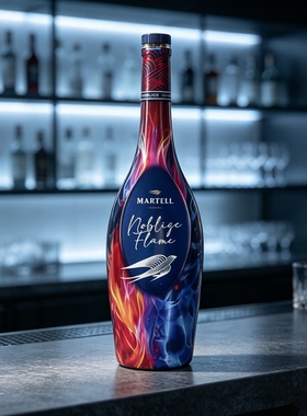 现代样板间吧台轻马爹利名仕限量款夜焰高档酒装饰摆件工艺品