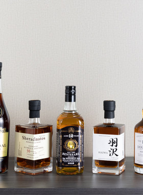 日式装饰酒样板间软装饰品展厅假摆件仿真清酒洋酒道具威士忌组合
