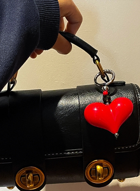 Novi高颜值多巴胺stringting同款单颗大爱心女生包包挂件手机链