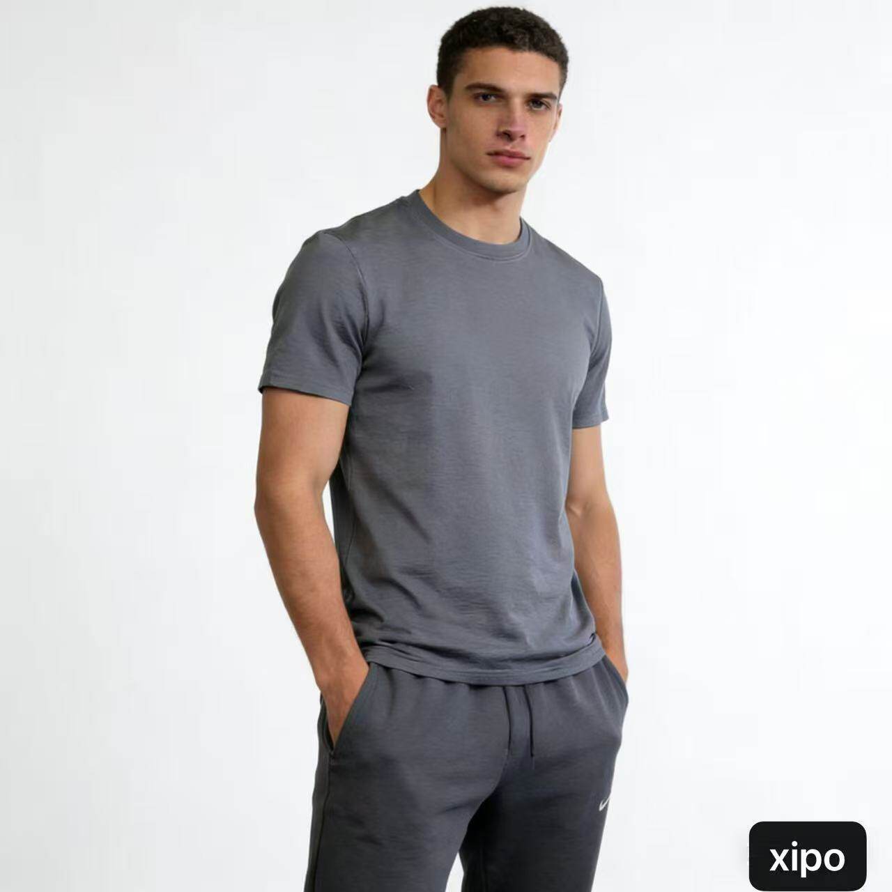 16.5μm美利奴全羊毛男户外短袖基础款日常穿搭通勤男士直腰短袖