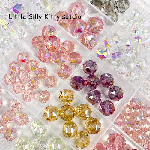 【星梦】优质高亮进口切面晶晶通孔diy串珠手链项链饰品配件材料 - 封面