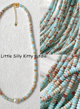 ins同款2mmx4mm寿山石隔片散珠手工diy串珠手链项链饰品配件材料