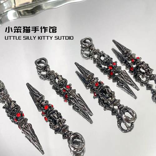 降魔杵手串配件藏银合金