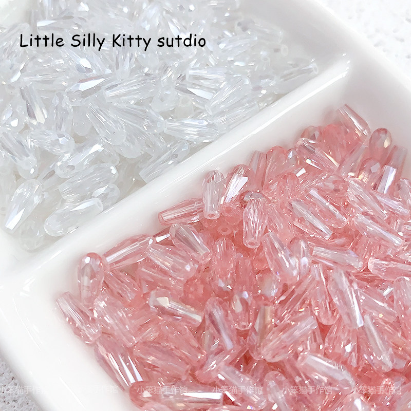 【人鱼泪】实用系玻璃晶晶小提溜通孔散珠手作diy手链项链材料,饰品/流行首饰/时尚饰品新,其他DIY饰品配件,淘宝优惠券,粉丝福利购,淘宝优惠卷