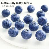 出口定制款 ins仿真蓝莓水果树脂吊坠手工diy串珠手链项链饰品配件