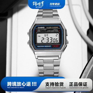 卡西欧casio学生手表A158WA男女复古小方块电子表f91w 海外直邮