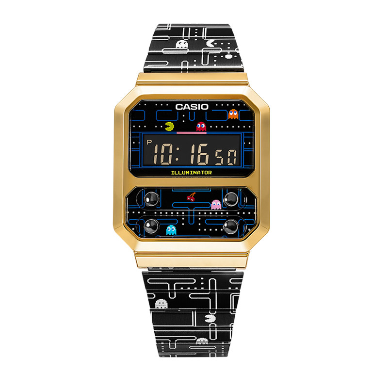 casio卡西欧小方块手表男女血神吃豆人联名款复古电子表a100wepc